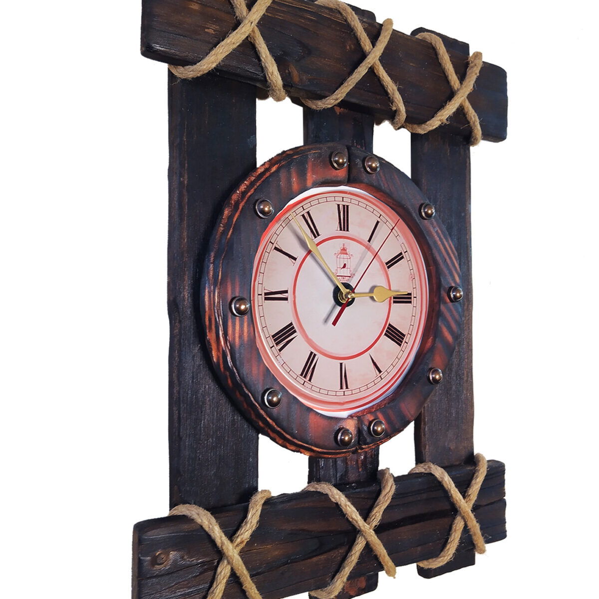 Rustic Handmade Wooden Wall Clock – 20 x 15 Inch | Vintage Farmhouse Décor | Premium Solid Wood