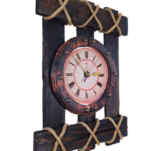 Rustic Handmade Wooden Wall Clock – 20 x 15 Inch | Vintage Farmhouse Décor | Premium Solid Wood