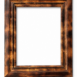 Rustic Wooden Photo Frame 20 x 17 Inch Outer Size | Handmade Burnt Wood Finish Picture Frame |
